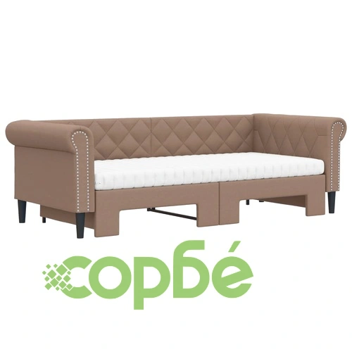 Канапе с походно легло и матрак, 90x200 см изкуствена кожа ➤ топ цена ➤ sorbe.bg