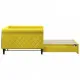 Канапе с изтеглящо разтегателно легло жълто 100x200 см кадифе
