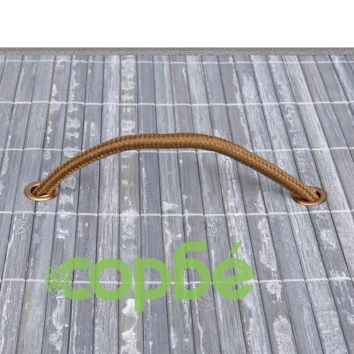 Бамбуков кош за пране с 2 секции, сив, 72 л ➤ топ цена ➤ sorbe.bg