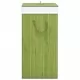 Бамбуков кош за пране с 2 секции зелен 72 л