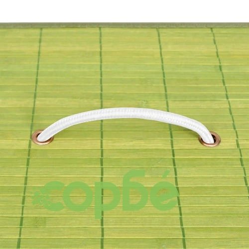 Бамбуков кош за пране с 2 секции зелен 72 л ➤ топ цена ➤ sorbe.bg