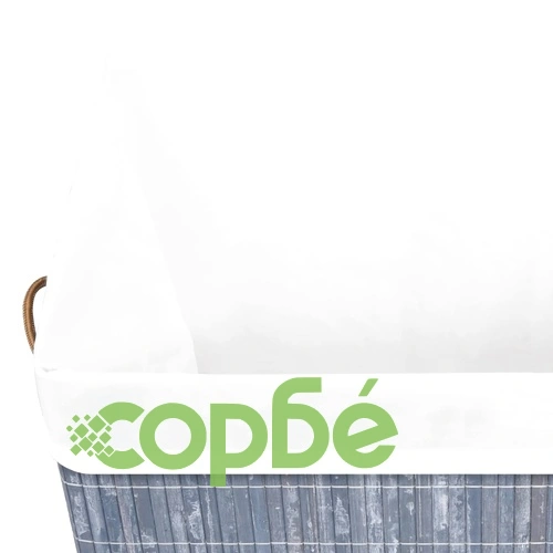 Бамбуков кош за пране с една секция, сив, 83 л ➤ топ цена ➤ sorbe.bg