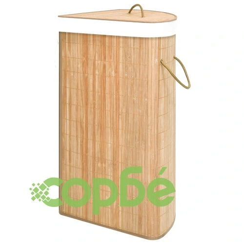 Бамбуков ъглов кош за пране 60 л ➤ топ цена ➤ sorbe.bg