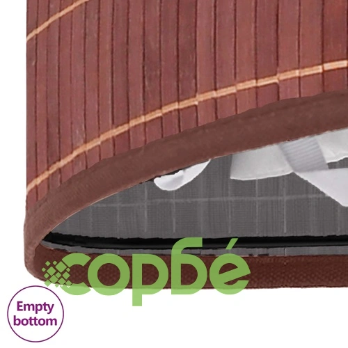 Бамбуков ъглов кош за пране, кафяв, 60 л ➤ топ цена ➤ sorbe.bg