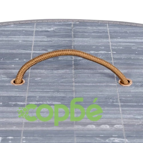 Бамбуков ъглов кош за пране, сив, 60 л ➤ топ цена ➤ sorbe.bg