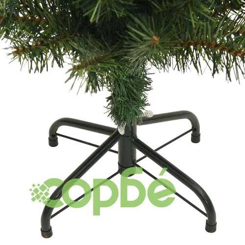 Тънка изкуствена коледна елха със стойка, зелена, 180 см, PVC ➤ топ цена ➤ sorbe.bg