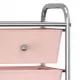 Мобилна количка за съхранение с 4 чекмеджета розова пластмаса