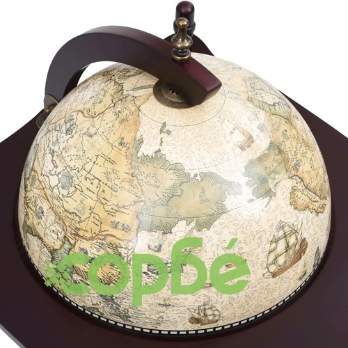 Свободностоящ глобус бар стойка за вино, евкалипт, зелен ➤ топ цена ➤ sorbe.bg