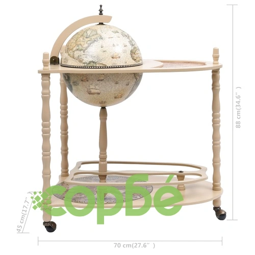 Свободностоящ глобус бар стойка за вино, евкалипт, зелен ➤ топ цена ➤ sorbe.bg