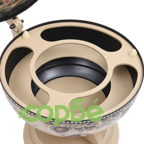 Глобус бар за плот стойка за вино, евкалипт, бял ➤ топ цена ➤ sorbe.bg