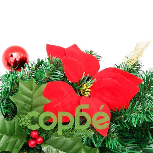 Коледен гирлянд с LED лампички, зелен, 2,7 м, PVC ➤ топ цена ➤ sorbe.bg