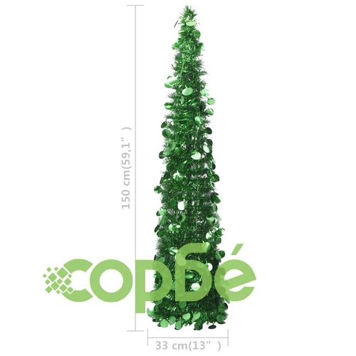Pop-up изкуствена коледна елха, зелена, 150 см, PET ➤ топ цена ➤ sorbe.bg