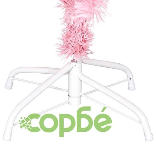 Изкуствена коледна елха със стойка, розова, 150 см, PVC ➤ топ цена ➤ sorbe.bg