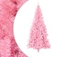 Изкуствена коледна елха със стойка, розова, 210 см, PVC
