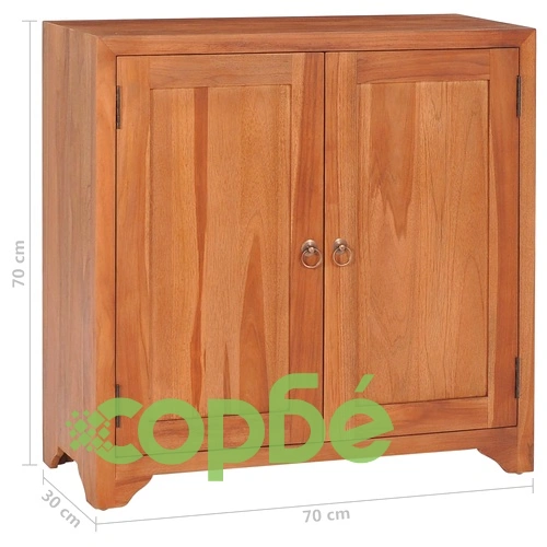 Шкаф, 70x30x70 cм, тиково дърво масив ➤ топ цена ➤ sorbe.bg
