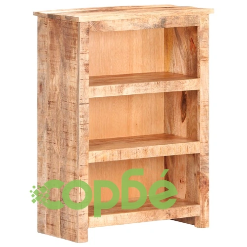 Шкаф за книги, 59x30x80 см, грубо мангово дърво ➤ топ цена ➤ sorbe.bg