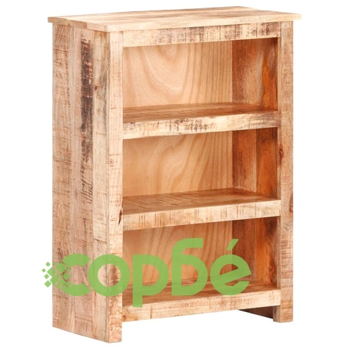 Шкаф за книги, 59x30x80 см, грубо мангово дърво ➤ топ цена ➤ sorbe.bg