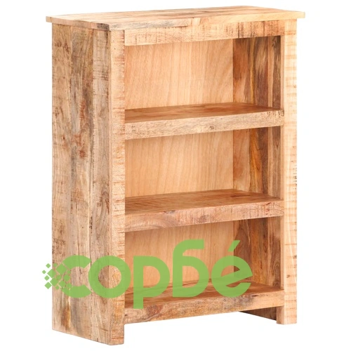 Шкаф за книги, 59x30x80 см, грубо мангово дърво ➤ топ цена ➤ sorbe.bg