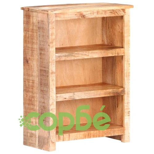 Шкаф за книги, 59x30x80 см, грубо мангово дърво ➤ топ цена ➤ sorbe.bg