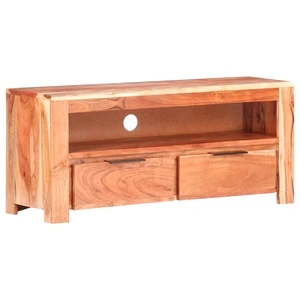 ТВ шкаф, 90x30x40 cм, акациево дърво масив