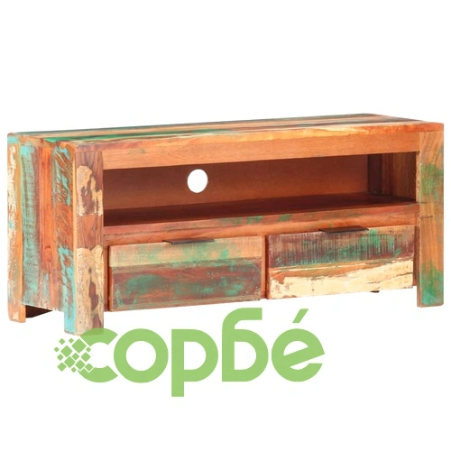 ТВ шкаф, 90x30x40 cм, регенерирано дърво масив на топ цена от sorbe.bg ТВ шкаф, 90x30x40 cм, регенерирано дърво масив ➤ топ цена ➤ sorbe.bg
