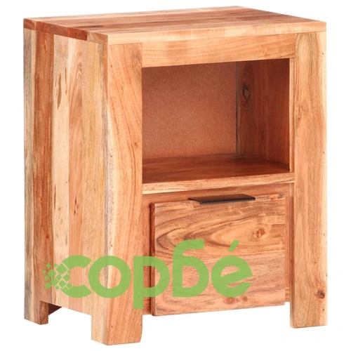Нощно шкафче, 40х30х50 см, акация масив ➤ топ цена ➤ sorbe.bg
