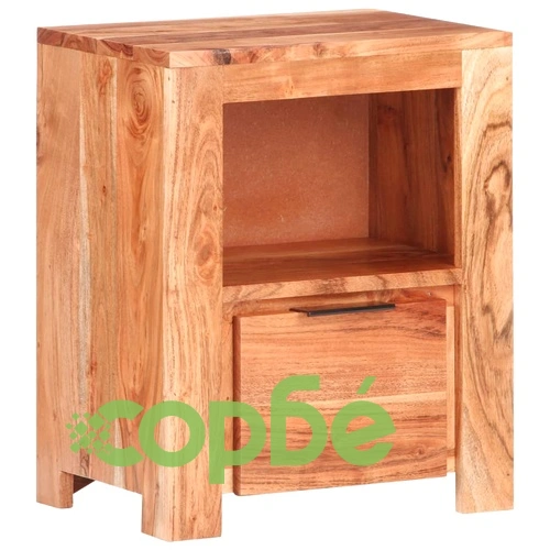 Нощно шкафче, 40х30х50 см, акация масив ➤ топ цена ➤ sorbe.bg