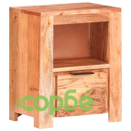 Нощно шкафче, 40х30х50 см, акация масив ➤ топ цена ➤ sorbe.bg