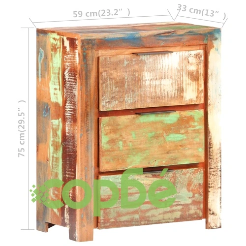 Бюфет, 59x33x75 см, регенерирано дърво масив ➤ топ цена ➤ sorbe.bg