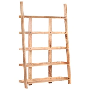 Етажерка за книги с 5 рафта 120x37x180 см мангово дърво масив