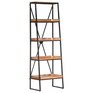 Етажерка за книги с 5 рафта 60x39x180 см мангово дърво масив