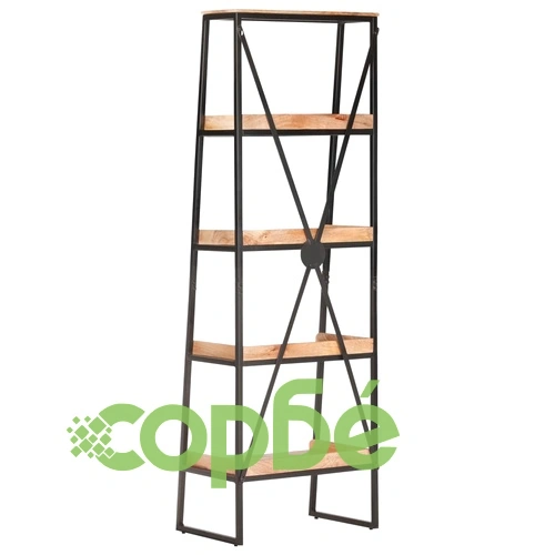 Етажерка за книги с 5 рафта 60x39x180 см мангово дърво масив ➤ топ цена ➤ sorbe.bg