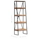 Етажерка за книги с 5 рафта 60x39x180 см мангово дърво масив