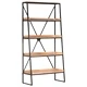 Етажерка за книги с 5 рафта 90x39x180 см мангово дърво масив