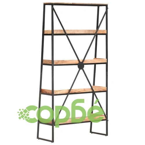 Етажерка за книги с 5 рафта 90x39x180 см мангово дърво масив ➤ топ цена ➤ sorbe.bg