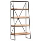 Етажерка за книги с 5 рафта 90x39x180 см мангово дърво масив