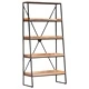 Етажерка за книги с 5 рафта 90x39x180 см мангово дърво масив