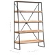 Етажерка за книги с 5 рафта 120x39x180 см мангово дърво масив