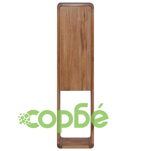 Шкаф за баня за стенен монтаж, 25x25x100 cм, тиково дърво масив ➤ топ цена ➤ sorbe.bg