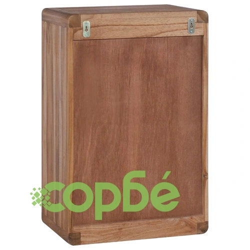 Шкаф за баня за стенен монтаж, 45x30x70 cм, тиково дърво масив ➤ топ цена ➤ sorbe.bg