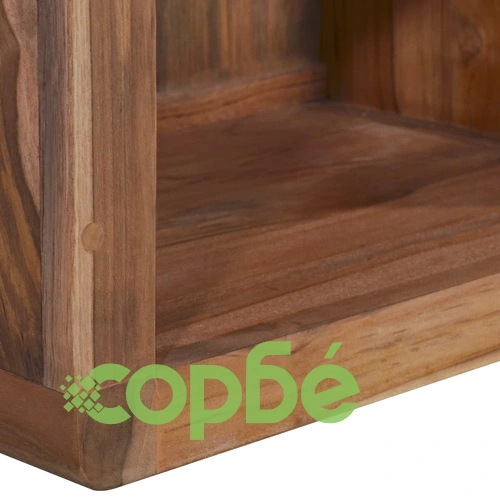 Шкаф за баня за стенен монтаж, 45x30x70 cм, тиково дърво масив ➤ топ цена ➤ sorbe.bg