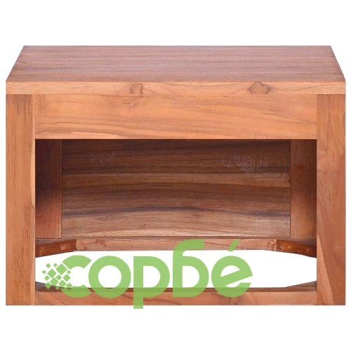 Шкаф за баня за стенен монтаж, 45x45x30 cм, тиково дърво масив ➤ топ цена ➤ sorbe.bg