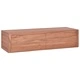 Шкаф за баня за стенен монтаж, 120x45x30 cм, тиково дърво масив