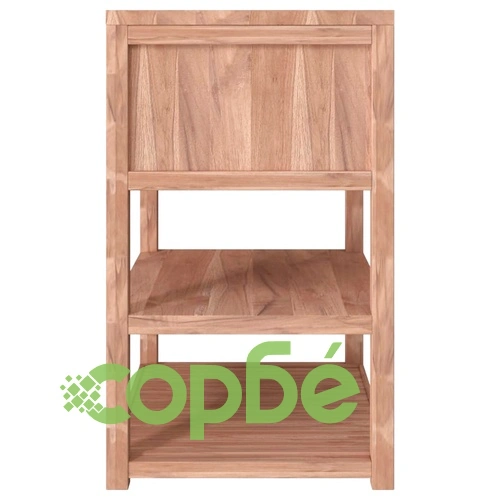 Шкаф за баня, 60x45x75 см, тиково дърво масив ➤ топ цена ➤ sorbe.bg