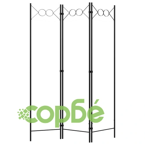 Параван за стая, 3 панела, бял, 120x180 см ➤ топ цена ➤ sorbe.bg