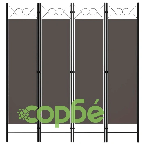 Параван за стая, 4 панела, антрацит, 160x180 см ➤ топ цена ➤ sorbe.bg