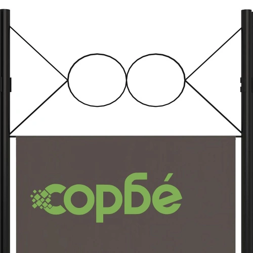 Параван за стая, 4 панела, антрацит, 160x180 см ➤ топ цена ➤ sorbe.bg