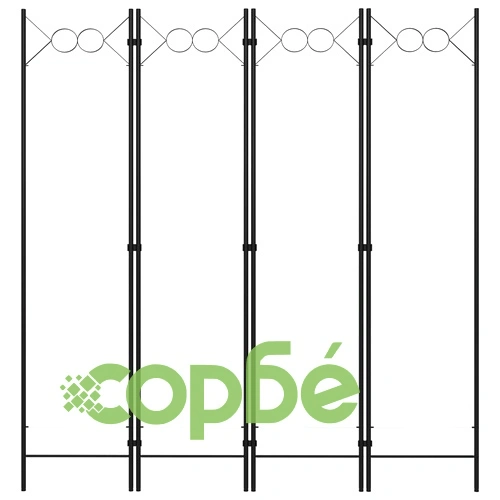 Параван за стая, бял, 4 панела, 160x180 см ➤ топ цена ➤ sorbe.bg