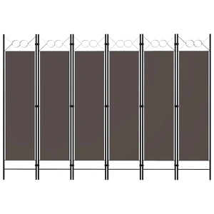 Параван за стая, 6 панела, антрацит, 240x180 cм