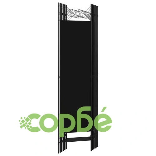 Параван за стая, 6 панела, черен, 240x180 cм ➤ топ цена ➤ sorbe.bg